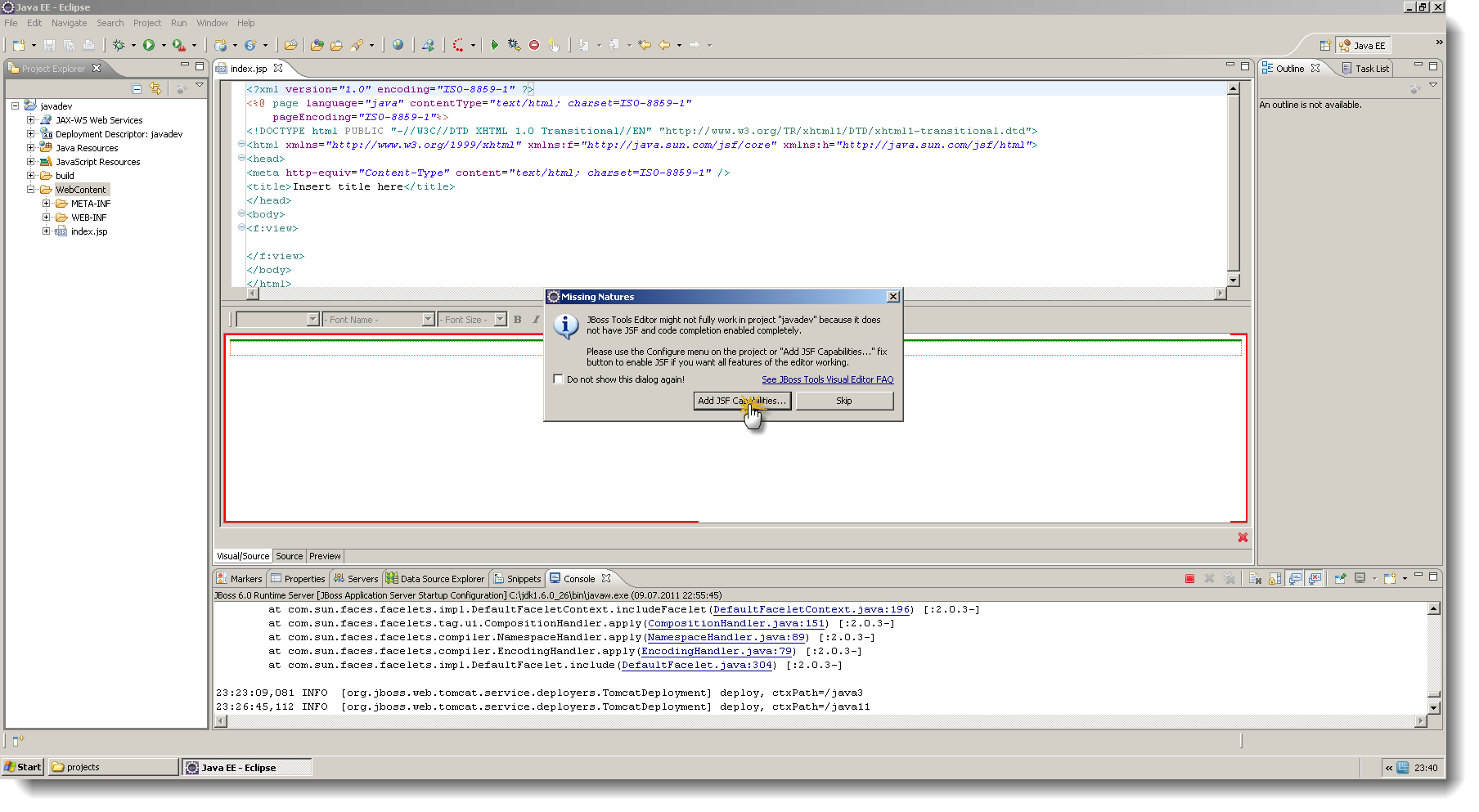 Eclipse Helios и Jboss6