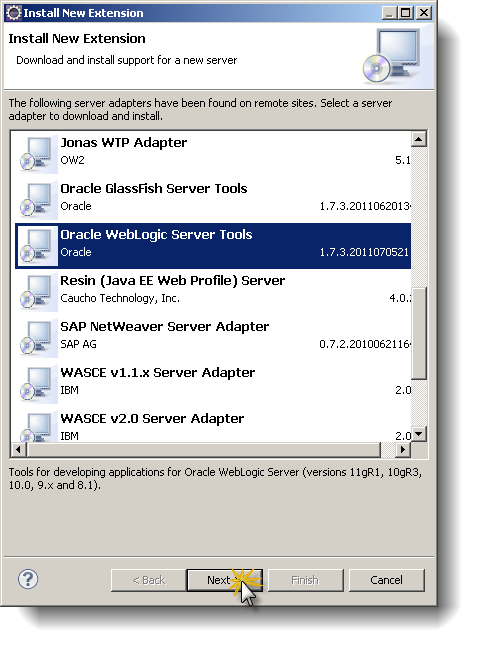 Eclipse Weblogic