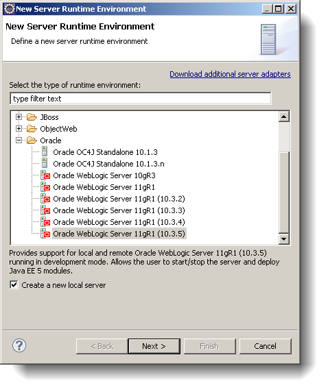 Eclipse Weblogic
