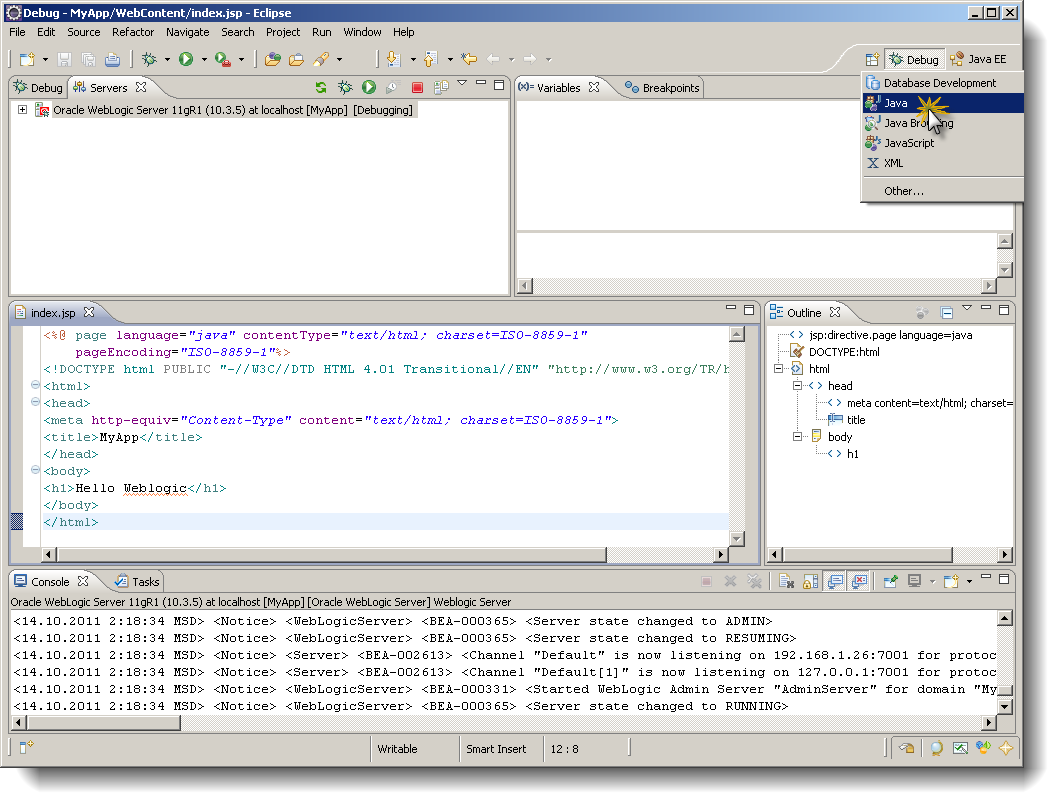 Eclipse Weblogic